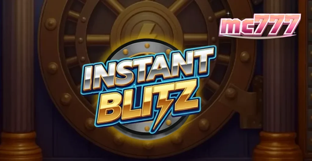 Tampilan visual slot Instant Blitz dengan tema brankas neon